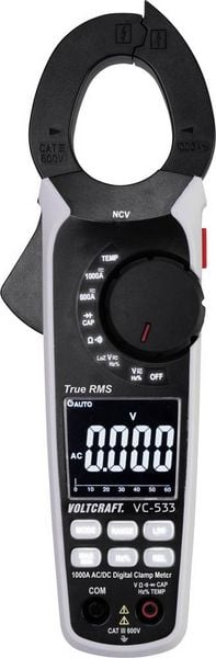 Produktbild: VOLTCRAFT VC-533 Stromzange digital CAT III 600V Anzeige (Counts): 6000