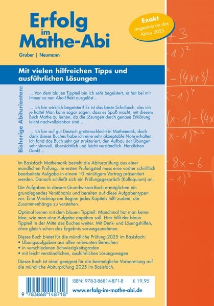 Produktbild: Erfolg im Mathe-Abi 2025 Grundwissen Basisfach Baden-W&uuml;rttemberg