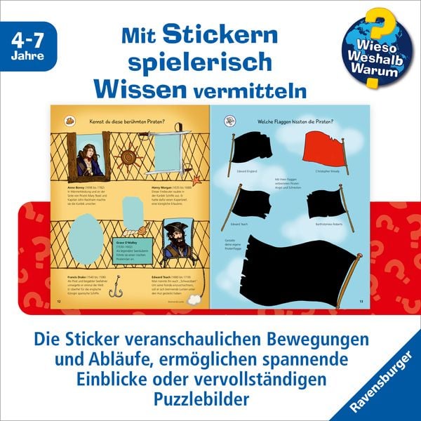 Produktbild: Wieso? Weshalb? Warum? Stickerheft - Piraten