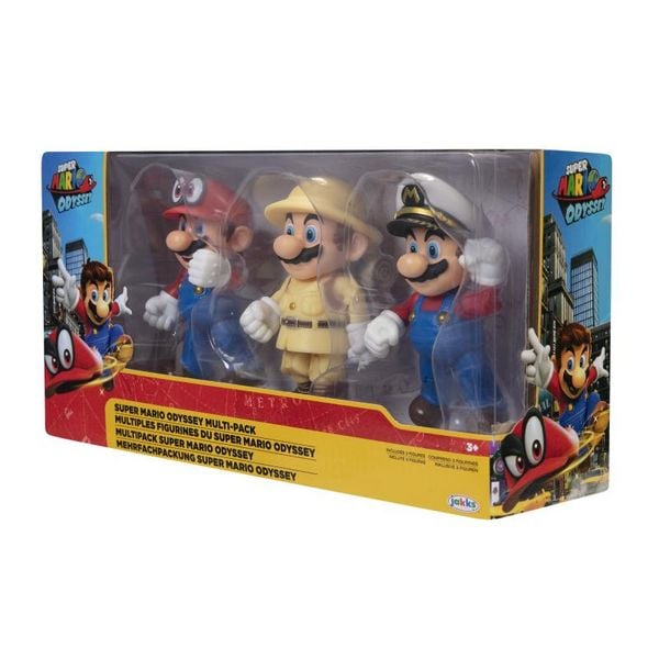 Produktbild: Nintendo Super Mario Mario Odyssey Set 3er Pack, 10 cm