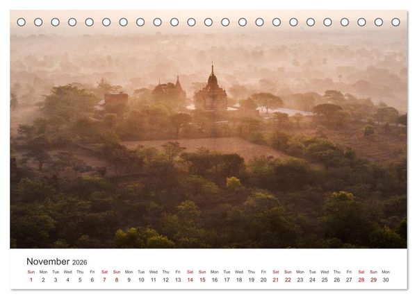 Produktbild: Bagan - Pagodas in the forest (Desk Calendar 2026 DIN A5 landscape), CALVENDO 12 Month DeskCalendar