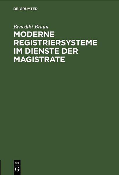 Produktbild: Moderne Registriersysteme im Dienste der Magistrate