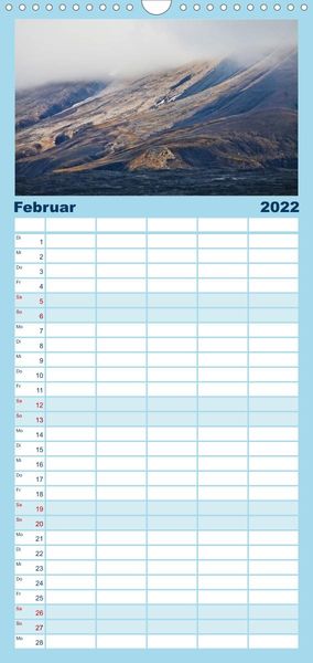 Produktbild: Familienplaner Spitzbergen - Wild.Rau.Ungez&auml;hmt. (Wandkalender 2022 , 21 cm x 45 cm, hoch)