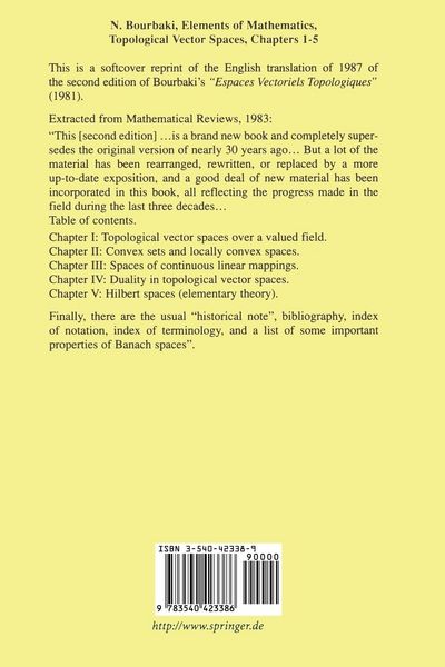 Produktbild: Topological Vector Spaces