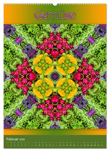 Produktbild: Kulinarische Mandalas (Wandkalender 2026 DIN A2 hoch), CALVENDO Monatskalender
