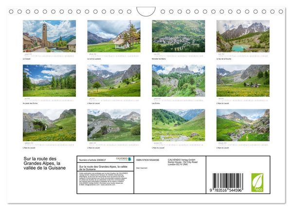 Produktbild: Sur la route des Grandes Alpes, la vall&eacute;e de la Guisane (Calendrier mural 2026 DIN A4 vertical), CALVENDO calendrier mensuel