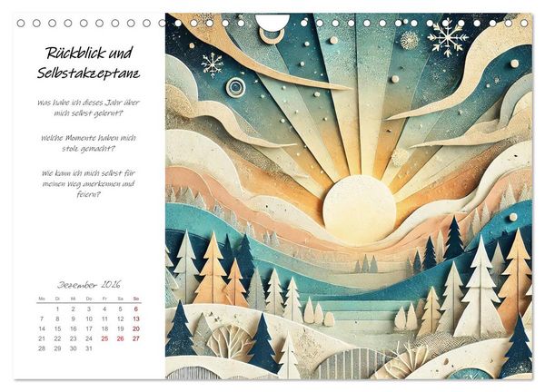 Produktbild: Dein Jahr der St&auml;rke - Reflexionskalender f&uuml;r mehr Selbstbewusstsein (Wandkalender 2026 DIN A4 quer), CALVENDO Monatskalender