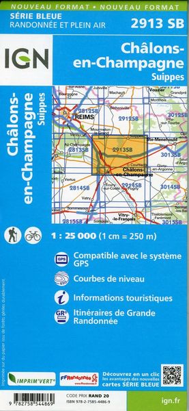 Produktbild: Ch&acirc;lons-en-Champagne.Suippes 1:25 000