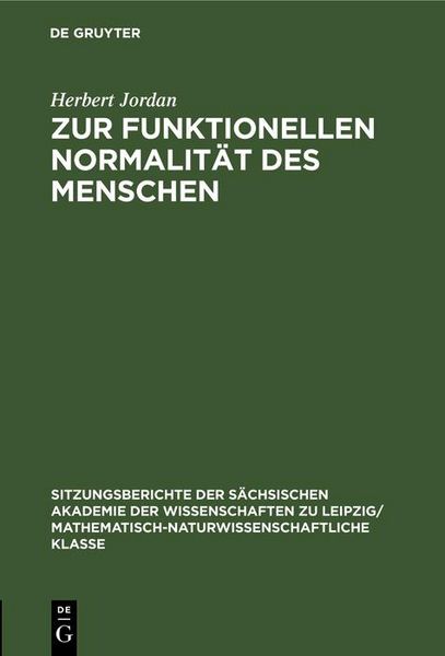 Produktbild: Zur funktionellen Normalit&auml;t des Menschen