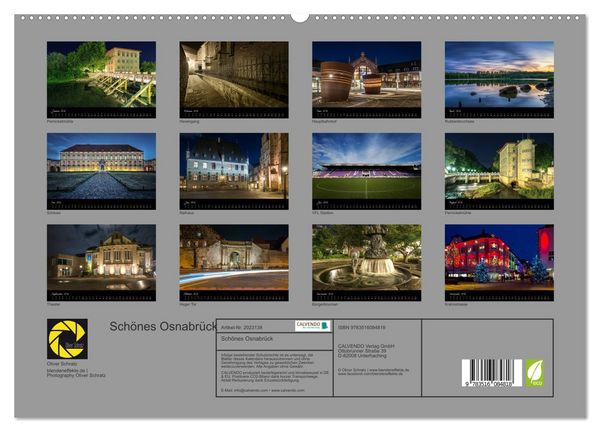 Produktbild: Sch&ouml;nes Osnabr&uuml;ck (hochwertiger Premium Wandkalender 2026 DIN A2 quer), Kunstdruck in Hochglanz