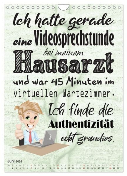 Produktbild: Spa&szlig; im Wartezimmer (Wandkalender 2026 DIN A4 hoch), CALVENDO Monatskalender