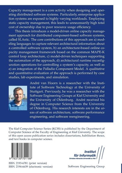 Produktbild: Model-Driven Online Capacity Management for Component-Based Software Systems