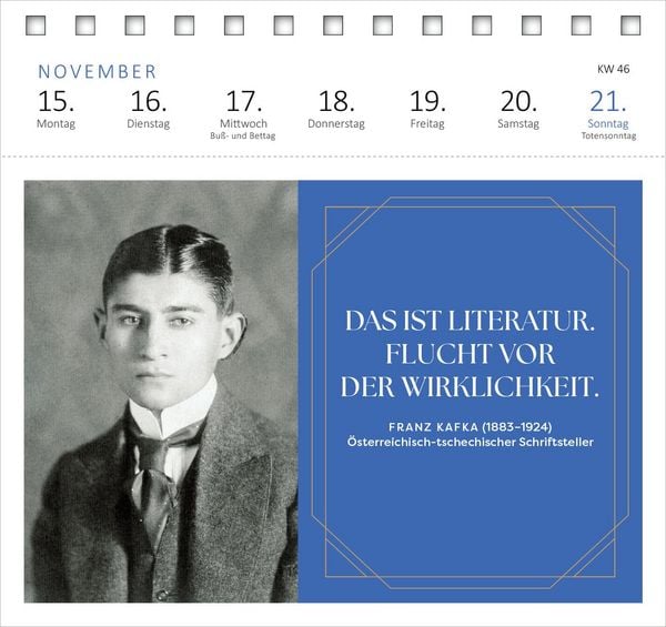Produktbild: Postkartenkalender Der Literaturkalender 2027