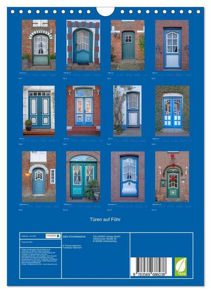 Produktbild: T&uuml;ren auf F&ouml;hr (Wandkalender 2027 DIN A4 hoch), CALVENDO Monatskalender