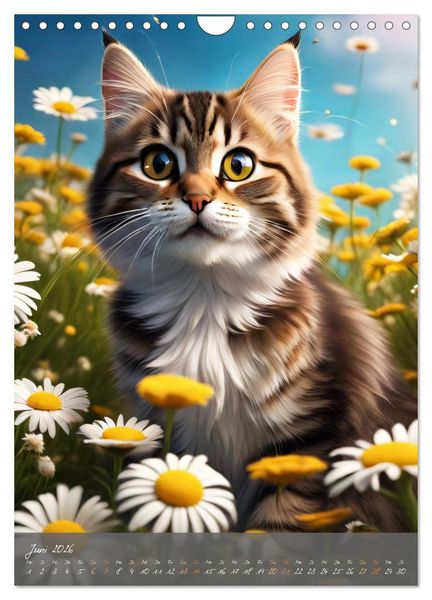 Produktbild: S&uuml;&szlig;e flauschige Katzen (Wandkalender 2026 DIN A4 hoch), CALVENDO Monatskalender