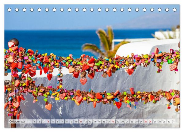 Produktbild: Urlaubsparadies Lanzarote (Tischkalender 2026 DIN A5 quer), CALVENDO Monatskalender