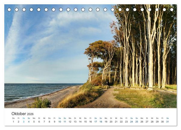 Produktbild: Deutsche K&uuml;ste - Nordsee und Ostsee (Tischkalender 2026 DIN A5 quer), CALVENDO Monatskalender