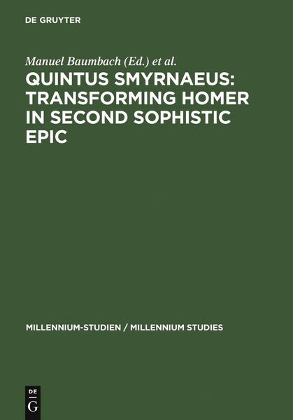 Produktbild: Quintus Smyrnaeus: Transforming Homer in Second Sophistic Epic