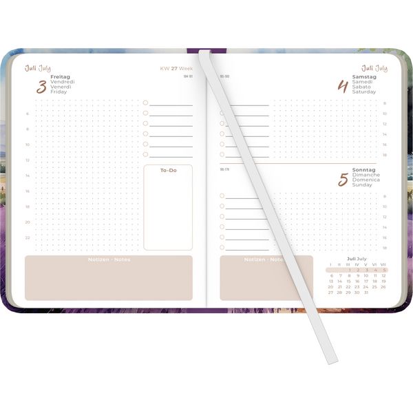 Daily Journal Aquarelle 2026 - Taschen-Kalender A6 - Day By Day - 352 Seiten - Notiz-Buch - Alpha Edition