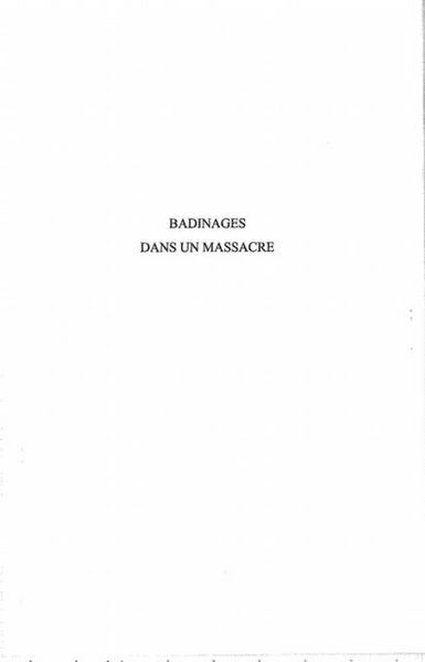 Produktbild: Badinages dans un massacre
