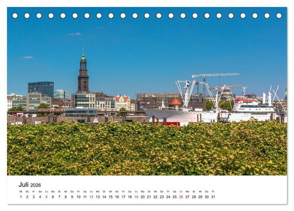 Produktbild: Gr&uuml;nes Hamburg (Tischkalender 2026 DIN A5 quer), CALVENDO Monatskalender