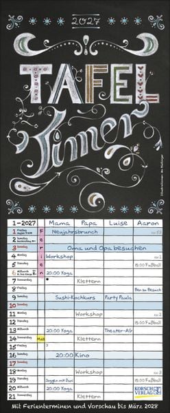 Produktbild: Tafel Timer 2027