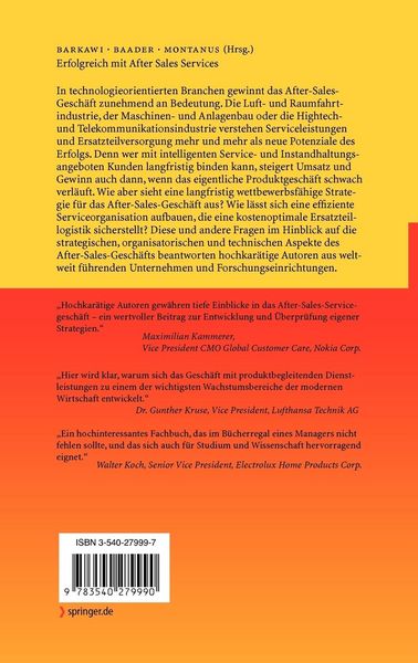 Produktbild: Erfolgreich mit After Sales Services