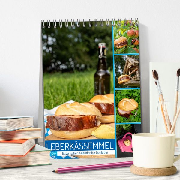 Produktbild: Leberk&auml;ssemmel - Bayerischer Kalender f&uuml;r Genie&szlig;er (Tischkalender 2026 DIN A5 hoch), CALVENDO Monatskalender
