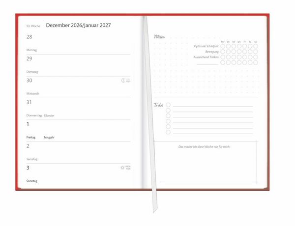 Produktbild: Kalenderbuch A6 koralle 2027