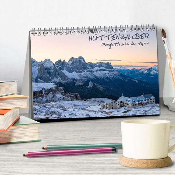 Produktbild: H&uuml;ttenzauber: Bergh&uuml;tten in den Alpen (Tischkalender 2026 DIN A5 quer), CALVENDO Monatskalender