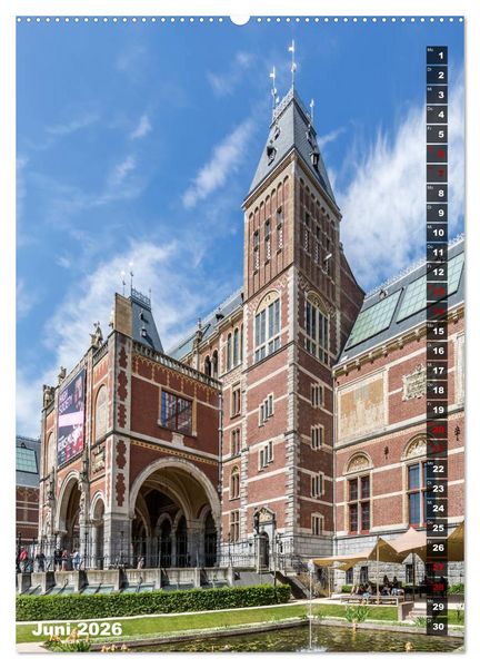 Produktbild: AMSTERDAM Charmantes Stadtherz (Wandkalender 2026 DIN A2 hoch), CALVENDO Monatskalender