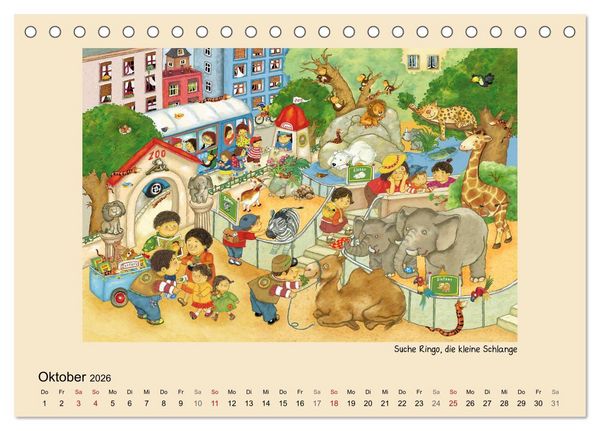 Produktbild: Wimmelbilder (Tischkalender 2026 DIN A5 quer), CALVENDO Monatskalender