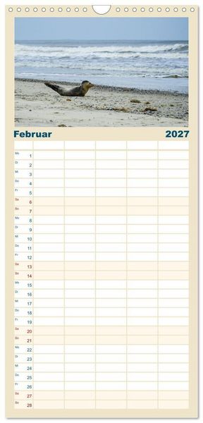 Produktbild: Familienplaner 2027 - Am Strand von Juist mit 5 Spalten (Wandkalender, 21 x 45 cm) CALVENDO