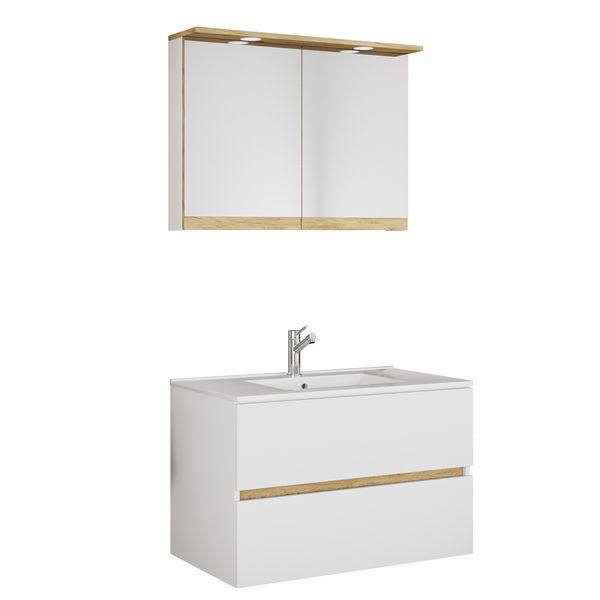 Produktbild: 3 tlg. Badm&ouml;bel-Set mit Waschbecken Cosila-I 81 cm