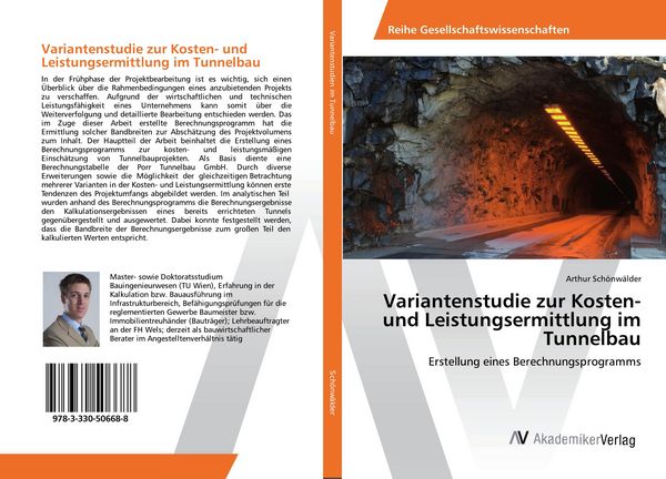 Produktbild: Variantenstudie zur Kosten- und Leistungsermittlung im Tunnelbau