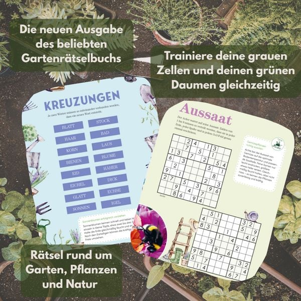 Produktbild: Das Garten-R&auml;tselbuch 2 &ndash; Mit Profi-Tipps von &bdquo;Wir sind Garten&ldquo;