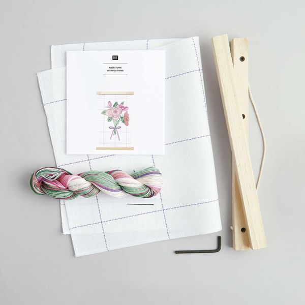Produktbild: Stickpackung Gez&auml;hlter Kreuzstich, Blumenstrau&szlig; mit Posterh&auml;