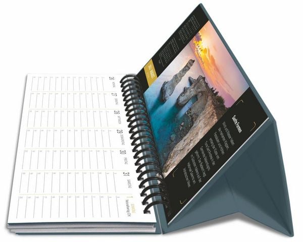 Produktbild: Naturparadiese Premium-Tischplaner 2027 - Wochenkalender mit 53 Fotografien