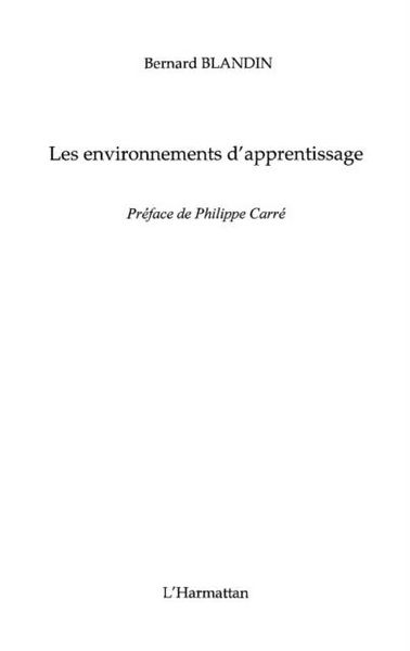Produktbild: Environnements d'apprentissageLes
