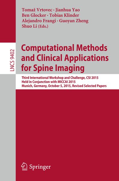 Produktbild: Computational Methods and Clinical Applications for Spine Imaging