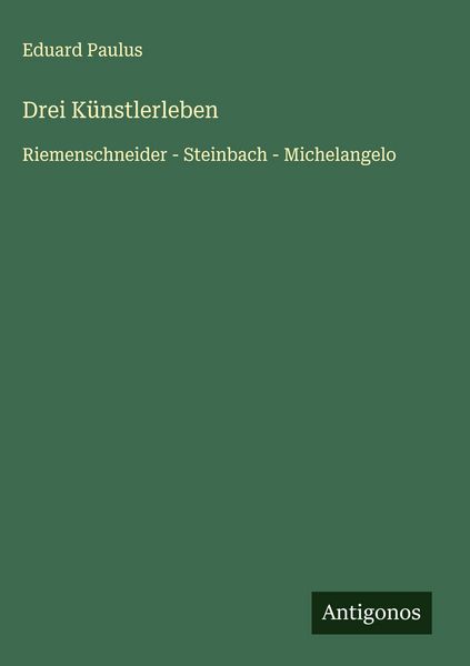 Produktbild: Drei K&uuml;nstlerleben