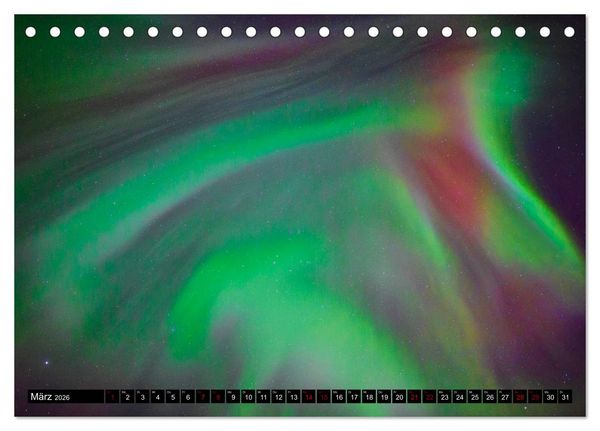 Produktbild: Aurora in Alaska (Tischkalender 2026 DIN A5 quer), CALVENDO Monatskalender
