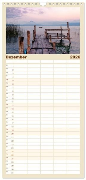 Produktbild: Familienplaner 2026 - B&auml;nke. In der Ruhe liegt die Kraft. mit 5 Spalten (Wandkalender, 21 x 45 cm) CALVENDO