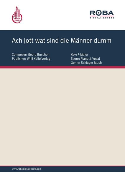 Produktbild: Ach Jott wat sind die M&auml;nner dumm