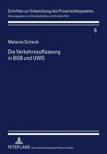 Produktbild: Die Verkehrsauffassung in BGB und UWG