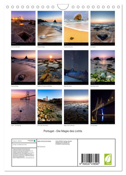 Produktbild: Portugal - Die Magie des Lichts (Wandkalender 2026 DIN A4 hoch), CALVENDO Monatskalender