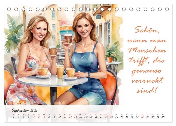 Produktbild: Beste Freundinnen (Tischkalender 2026 DIN A5 quer), CALVENDO Monatskalender