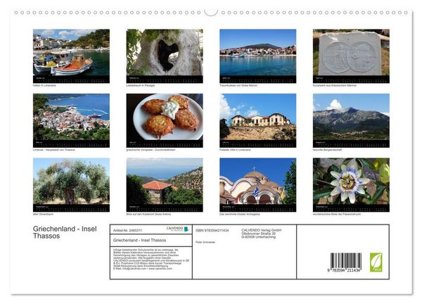 Produktbild: Griechenland - Insel Thassos (hochwertiger Premium Wandkalender 2027 DIN A2 quer), Kunstdruck in Hochglanz