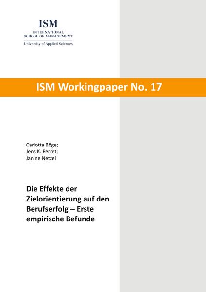 Produktbild: Die Effekte der Zielorientierung auf den Berufserfolg