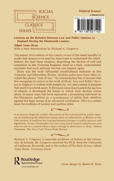 Produktbild: Lectures on the Relation Between Law and Public Opinion in England During the Nineteenth Century